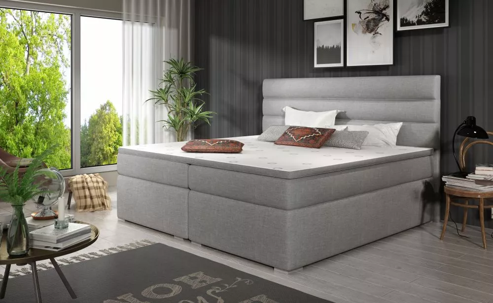 Gulta Softy Standard Guļamvietas platums: 180 cm, Guļamvietas garums: 200 cm, · Pelēks · 182 × 207 × 122 cm