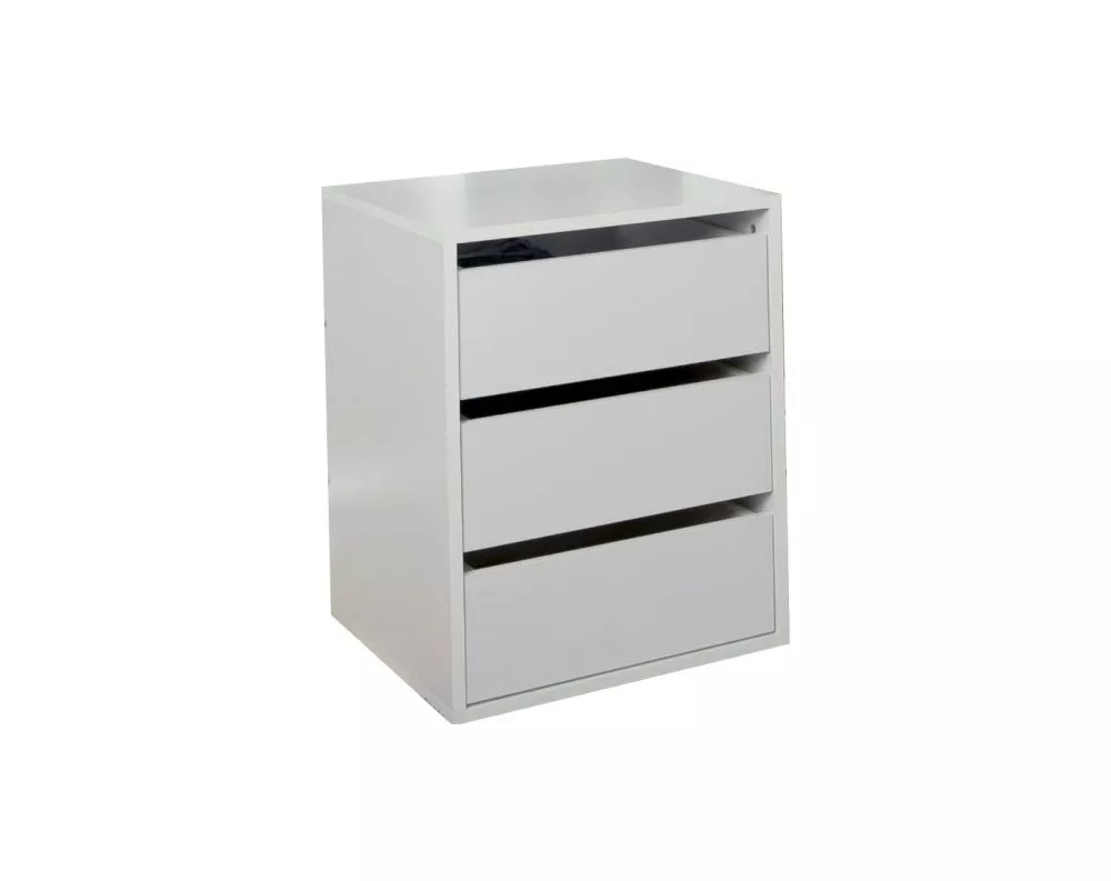 Kumode Kontener 3S · Balts · 46 × 48 × 60 cm