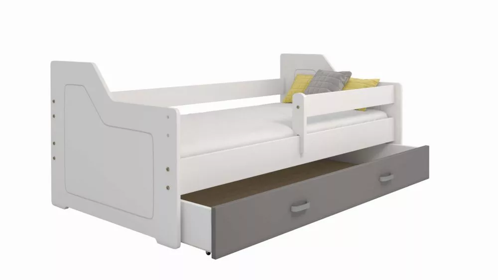 Bērnu gulta Miki B4 ar stelāžu Guļamvietas platums: 80 cm, Guļamvietas garums: 160 cm, · 85 × 164 × 65 cm