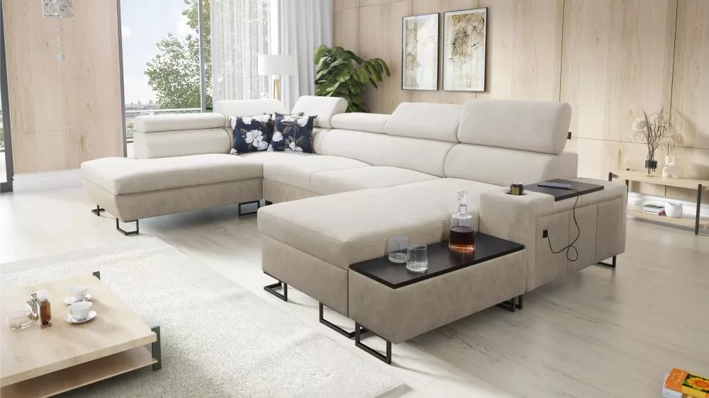 Dīvāns Melody 6 Premium Standard · Krēma · 220 × 363 × 84 cm