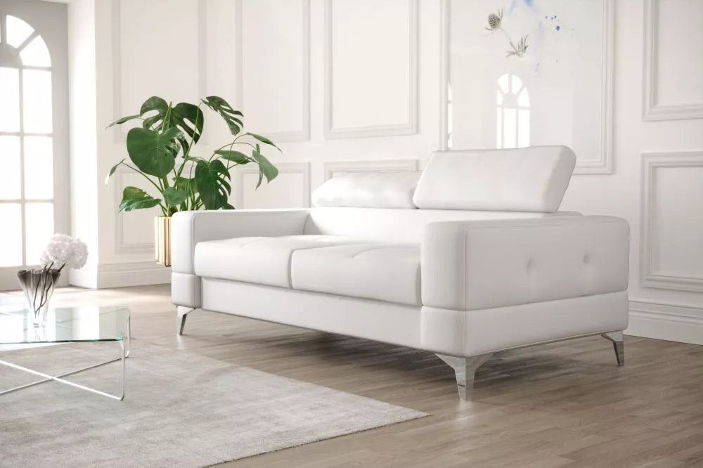 Dīvāns Toscania 2S standard · Balts · 97 × 178 × 78 cm