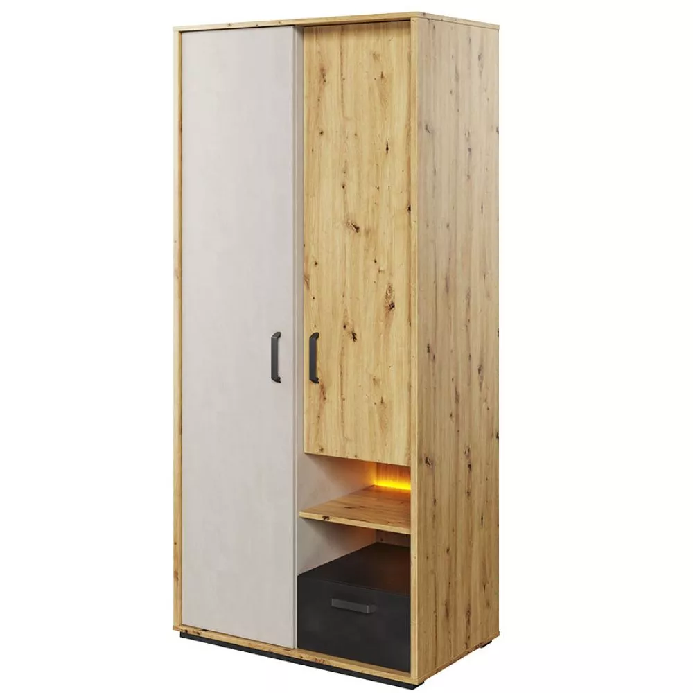 Skapis Qubic QB-03 ar LED · 90 × 52 × 195 cm