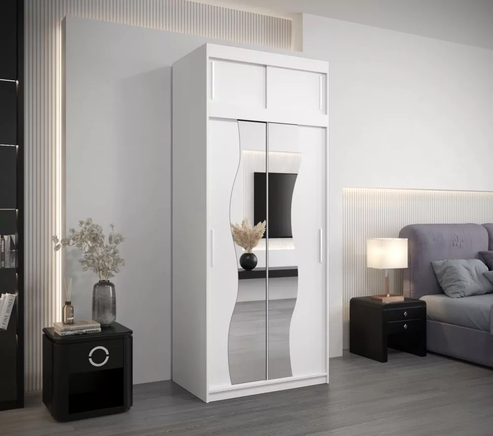 Skapis Madryt Plus · Balts · 100 × 62 × 240 cm