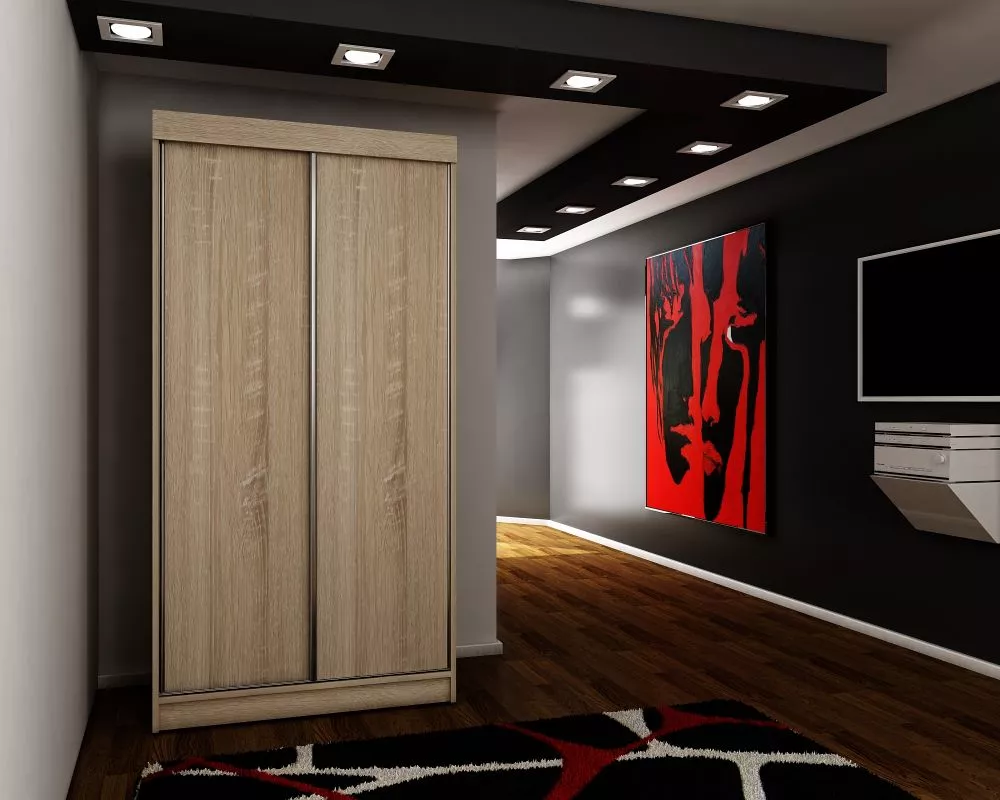 Skapis Top 25 ar LED · Ozols sonoma · 100 × 62 × 200 cm