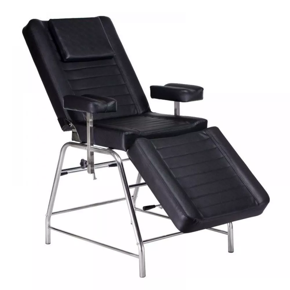 Kosmetologu kušete BD-3602 · Melns · 84 × 177 × 77 cm
