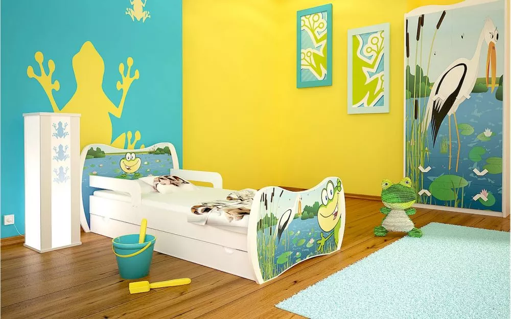 Bērnu gulta Dream L04 160x80 DM10 ar stelāžu Guļamvietas platums: 80 cm, Guļamvietas garums: 160 cm, · 104 × 164 × 71 cm