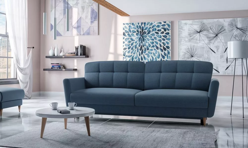 Dīvāns Kristi Sofa Standard · Zils · 89 × 235 × 87 cm