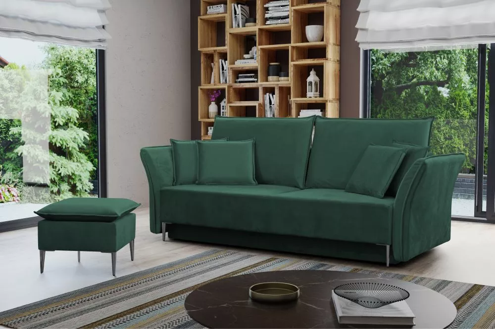 Dīvāns Bregi Sofa Silver Standard · Zaļš · 100 × 238 × 96 cm