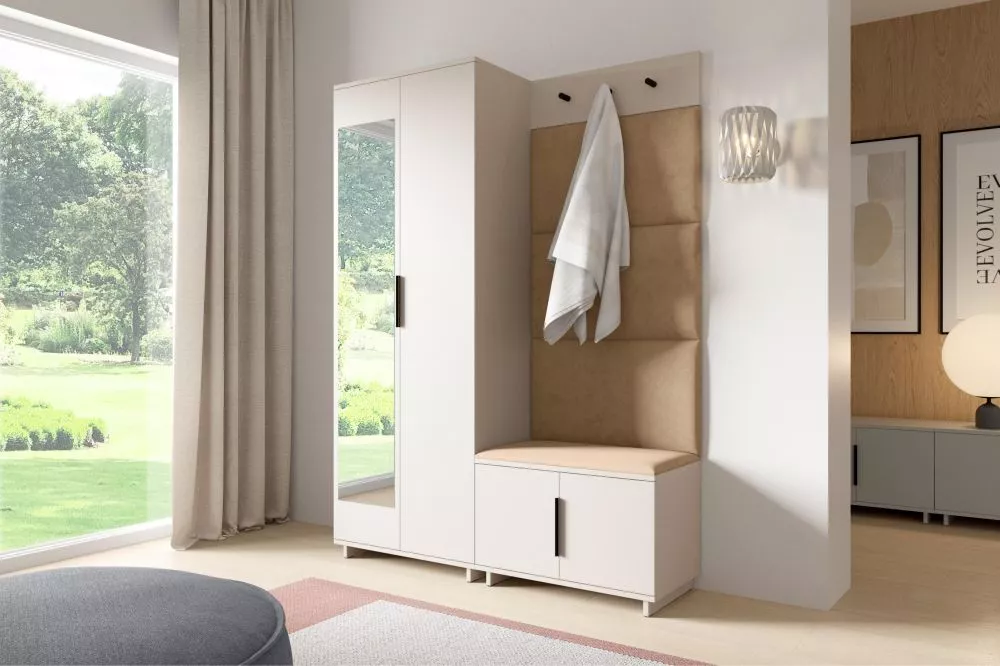 Apavu plaukts Bianco 3 Trinity Korpusa krāsa: kašmīra, · 140 × 189 × 40 cm
