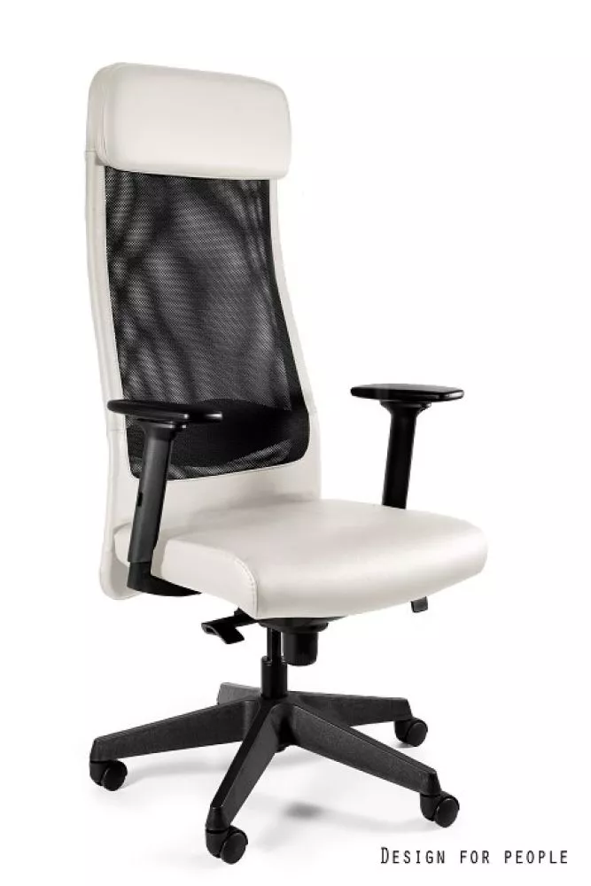 Datorkrēsls Ares Soft Leather Sēdvietas platums: 53 cm, · Balts · 65 × 48 × 125 cm