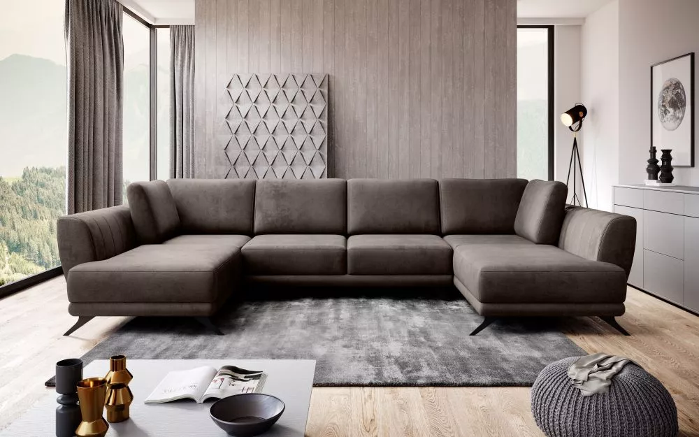 Dīvāns Larco Premium Standard · Tumši brūns · 191 × 362 × 90 cm
