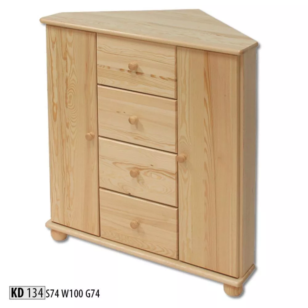 Kumode KD 134 · Priede · 74 × 74 × 100 cm