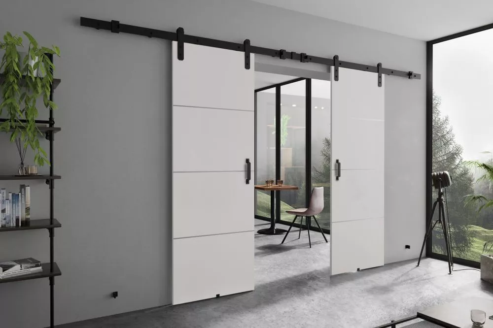Bīdāmās durvis Retro Plus Duo · Balts · 192 × 205 cm