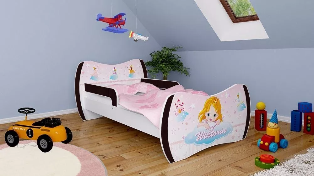 Bērnu gulta Dream L05 180x90 DM22 ar stelāžu Guļamvietas platums: 90 cm, Guļamvietas garums: 180 cm, · 114 × 184 × 71 cm