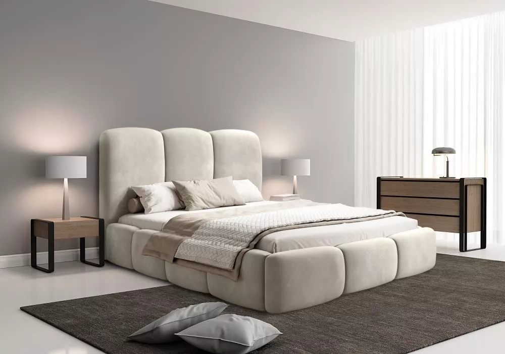 Gulta Allure Macau Standard ar stelāžu Guļamvietas platums: 180 cm, Guļamvietas garums: 200 cm, stelāžas tips: koka, · G