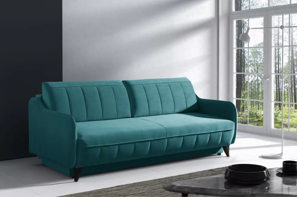 Dīvāns Auris Lux standard · Tirkīzs · 99 × 217 × 89 cm