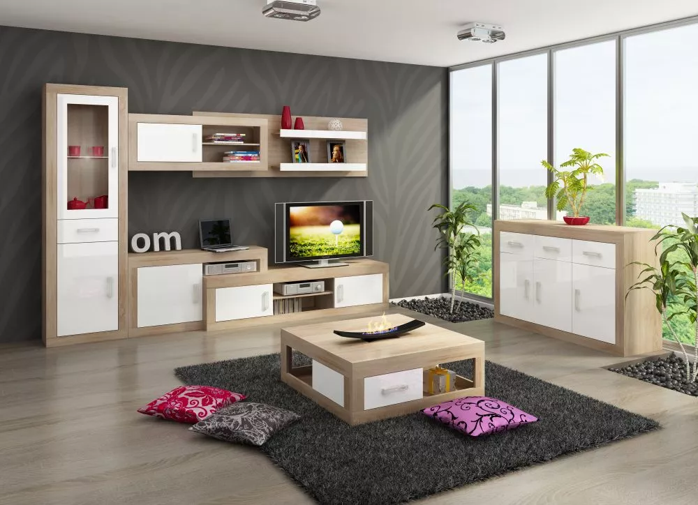 Komplekts Verin Zestaw 7 · Sonoma + balts spīdums