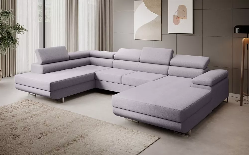 Dīvāns Corner 274 U standard · Sudrabs · 203 × 347 × 90 cm