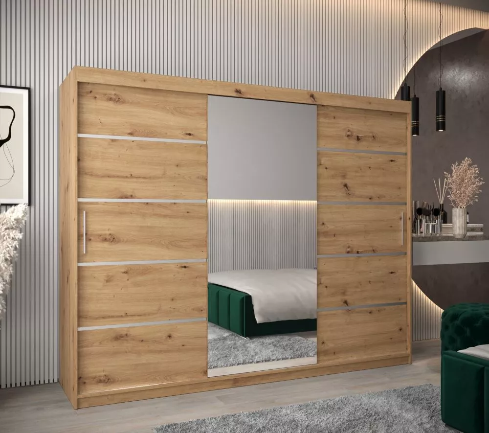 Skapis Verona 2 · Ozols artisan · 250 × 62 × 200 cm