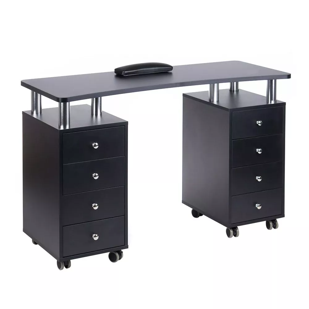 Kosmētikas galds BD-3425 · Melns · 122 × 75 × 48 cm