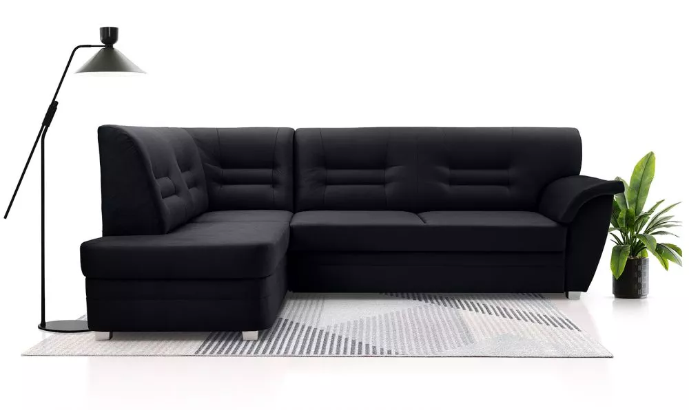 Dīvāns Jordania Standard · Melns · 170 × 257 × 92 cm