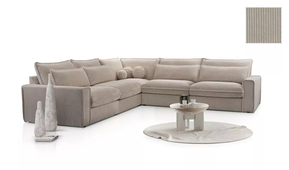 Dīvāns Cecylia L Standard · Bēšs · 309 × 309 × 90 cm