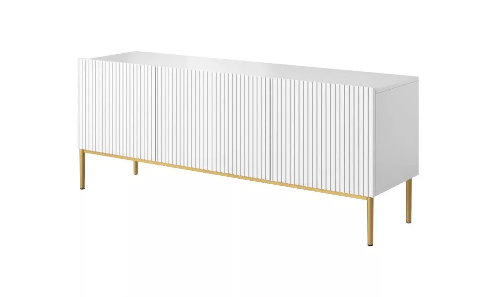 TV tumba Nicole RTV 150 2K1SZ Gold · Balts · 150 × 45 × 53 cm