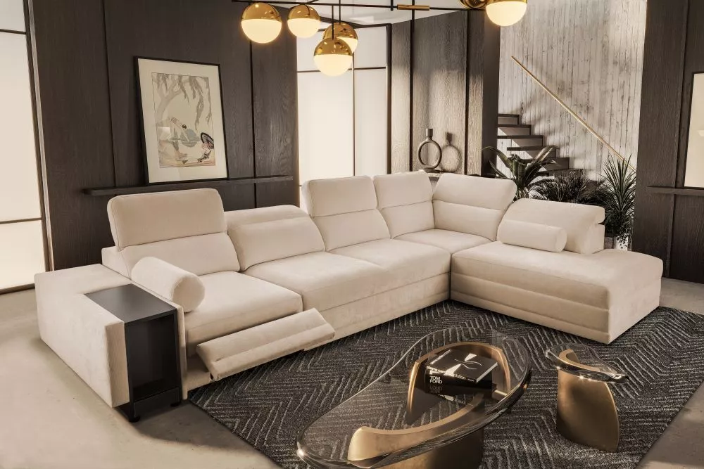 Dīvāns Enzo 11 Mix Standard · Bēšs · 214 × 350 × 71 cm