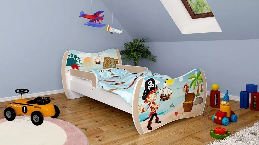 Bērnu gulta Dream L03 160x80 DM11 ar stelāžu Guļamvietas platums: 80 cm, Guļamvietas garums: 160 cm, · 104 × 164 × 71 cm