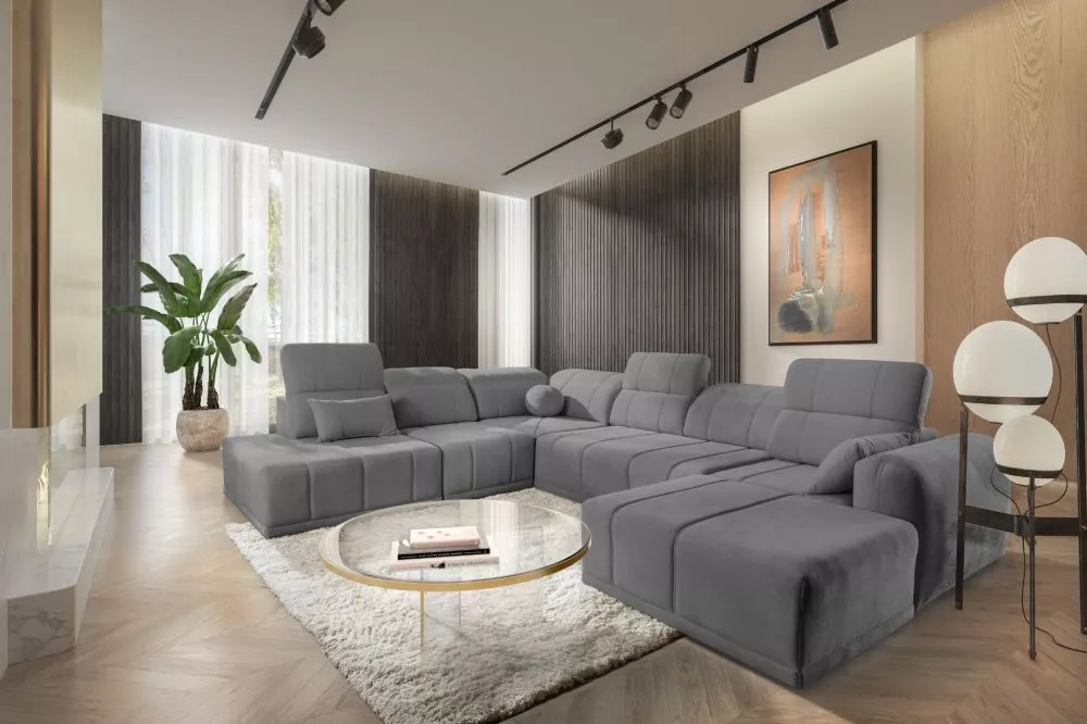 Dīvāns Ravello 10 Standard · Pelēks · 300 × 360 × 82 cm