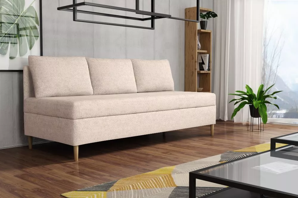 Dīvāns Alfa standard · Krēma · 94 × 200 × 82 cm