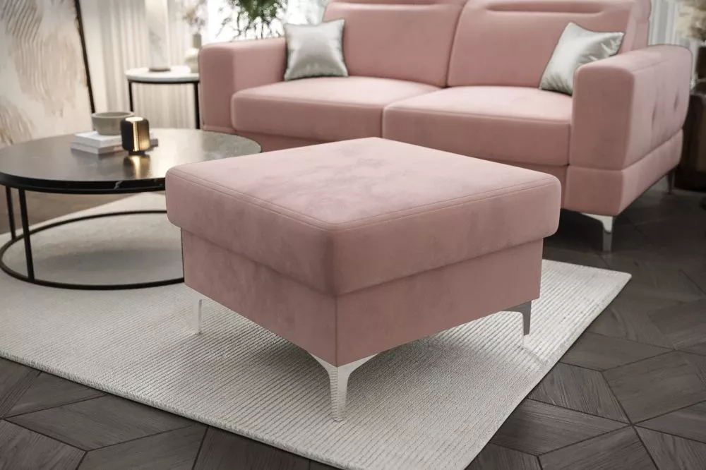Pufs Malibu Square P Standard Auduma numurs: Element 18, · Gaiši rozā · 70 × 49 × 70 cm