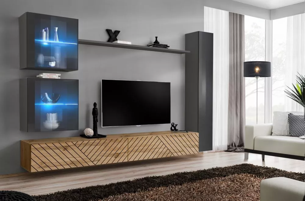 Sekcija Switch 18 Lamel Korpusa krāsa: ozols votāns, · 280 × 40 × 180 cm