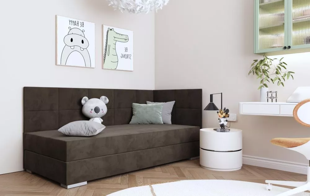 Gulta Tomar 3R Boxspring Standard Guļamvietas platums: 90 cm, Guļamvietas garums: 200 cm, · Brūns · 95 × 205 × 95 cm