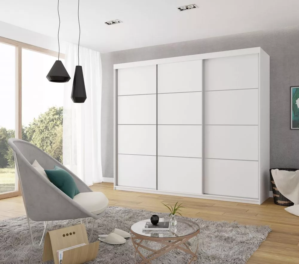 Skapis Top 25+ ar LED · Balts · 250 × 62 × 200 cm