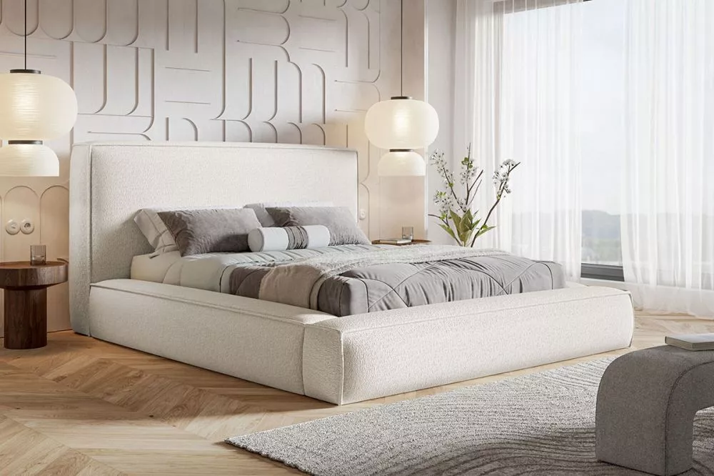 Gulta Premium 1 Standard ar stelāžu Guļamvietas platums: 160 cm, Guļamvietas garums: 200 cm, stelāžas tips: koka, · Balt