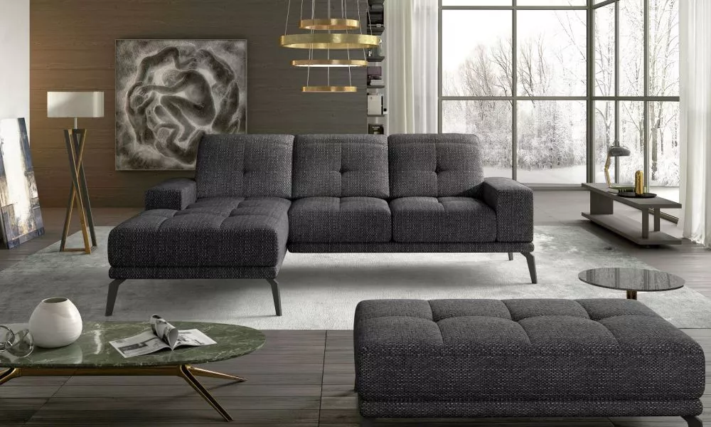 Dīvāns Torrense Standard · Tumši pelēks · 175 × 265 × 77 cm