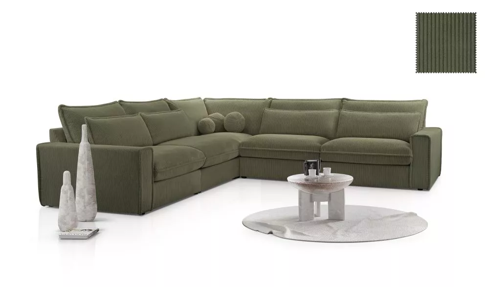 Dīvāns Cecylia L Standard · Zaļš · 309 × 309 × 90 cm