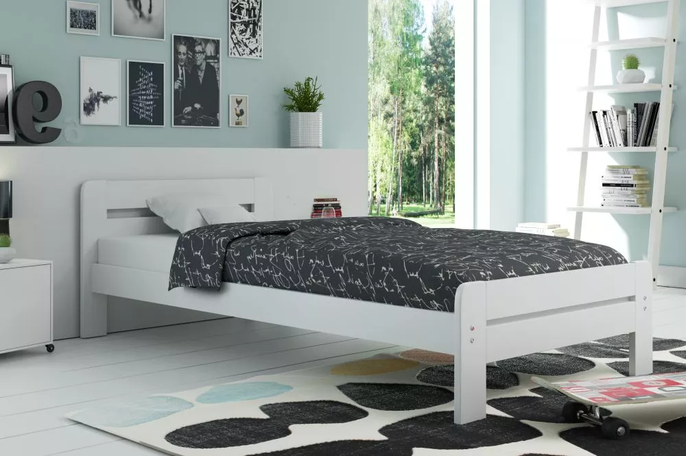 Gulta Dallas Classic ar stelāžu Guļamvietas platums: 90 cm, Guļamvietas garums: 200 cm, stelāžas tips: koka, · Balts · 9