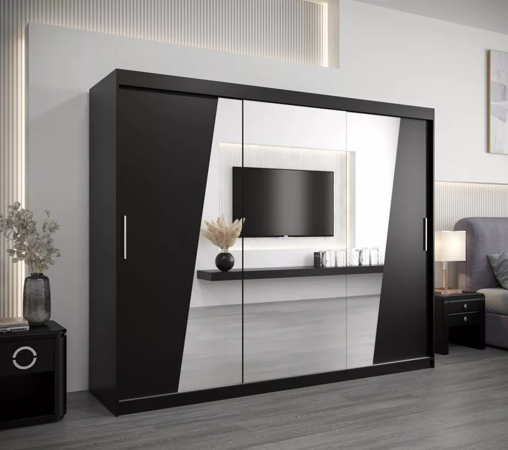 Skapis Rhomb · Melns · 250 × 62 × 200 cm