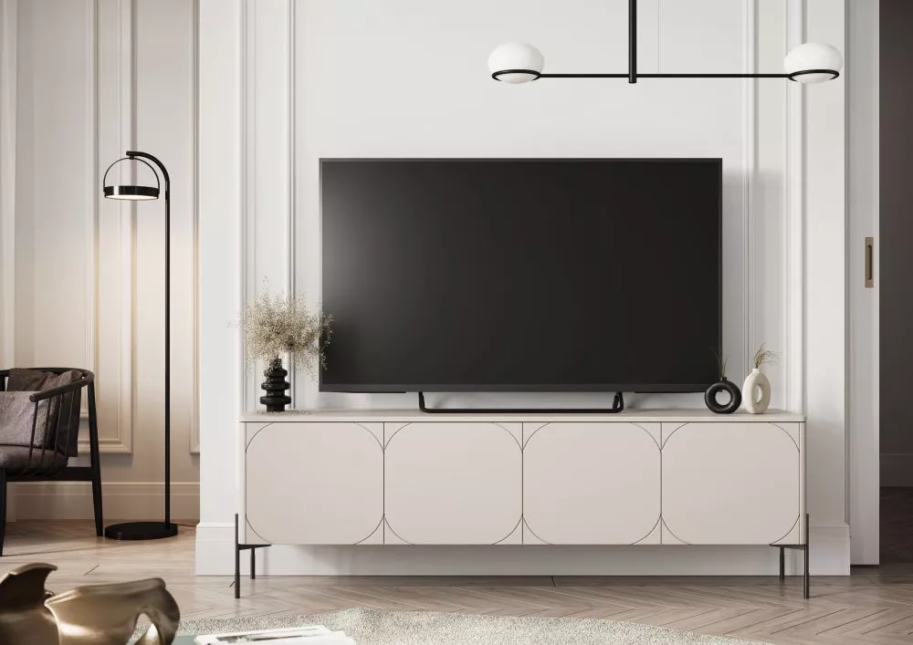 TV tumba Sonatia RTV 200 4D · Gaiši bēšs · 204 × 45 × 65 cm