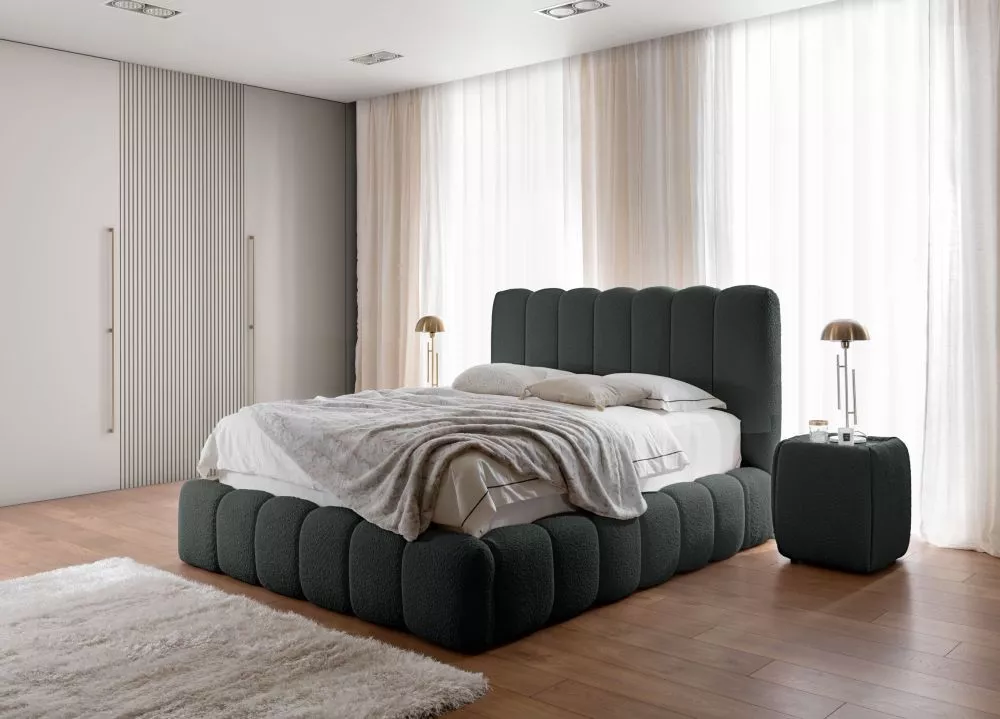 Gulta Cande Standard ar stelāžu Guļamvietas platums: 180 cm, Guļamvietas garums: 200 cm, stelāžas tips: metāla, · Tumši 