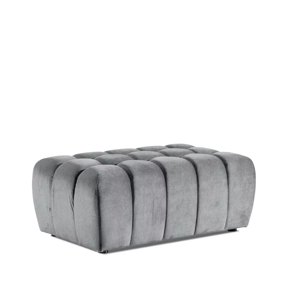 Pufs Lazaro P Standard Auduma numurs: Grande 81, · Sudrabs · 102 × 40 × 64 cm
