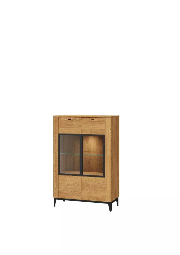 Sekcija Porto 15 ar LED · Ozols · 90 × 42 × 134 cm