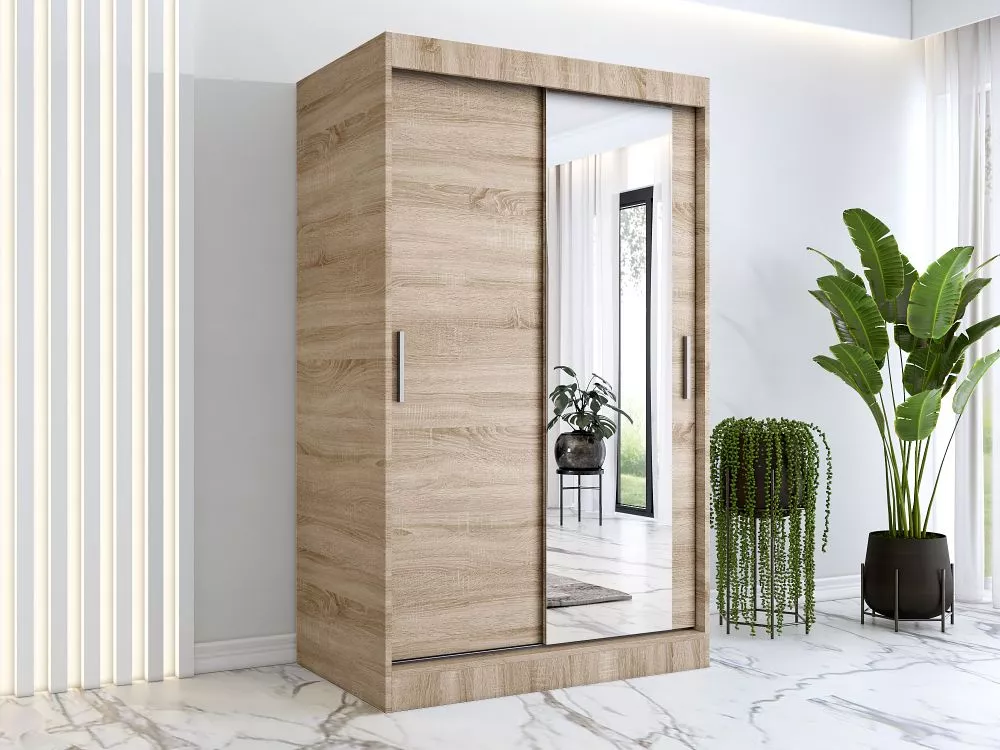 Skapis Hugo Mirror · Sonoma · 120 × 60 × 200 cm