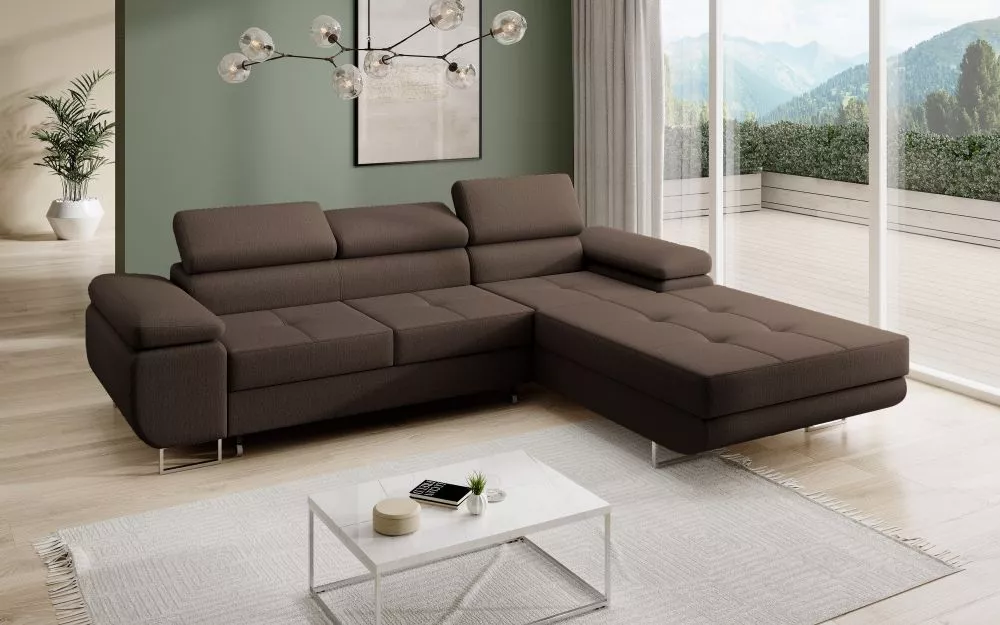 Dīvāns Corner 270 standard · Tumši brūns · 200 × 277 × 90 cm