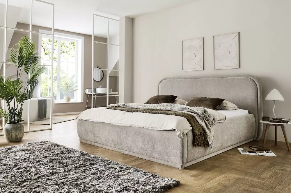Gulta Soma Standard ar stelāžu Guļamvietas platums: 180 cm, Guļamvietas garums: 200 cm, stelāžas tips: koka, · Kapučino 