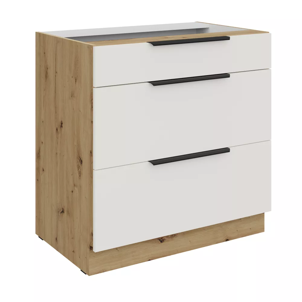 Virtuves skapis Aria White 80 D 3S BB