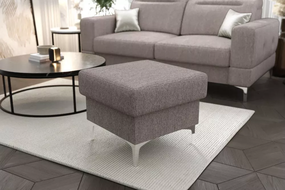 Pufs Malibu Square P Standard Auduma numurs: Gemma 85, · Pelēks · 55 × 49 × 55 cm