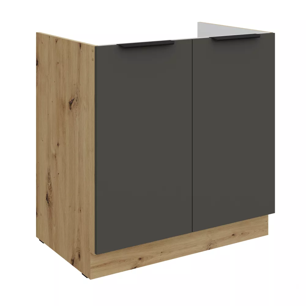 Virtuves skapis Aria Graphite 80 ZL 2F BB